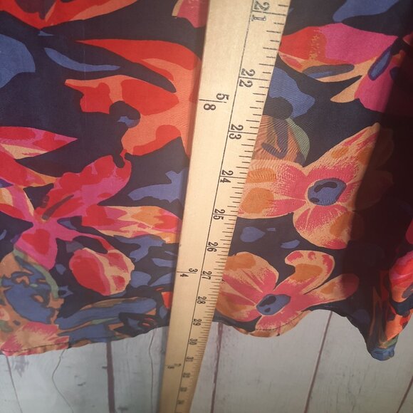 Vintage Details Express Colourful Vibrant Silk Button Up - Picture 10 of 10